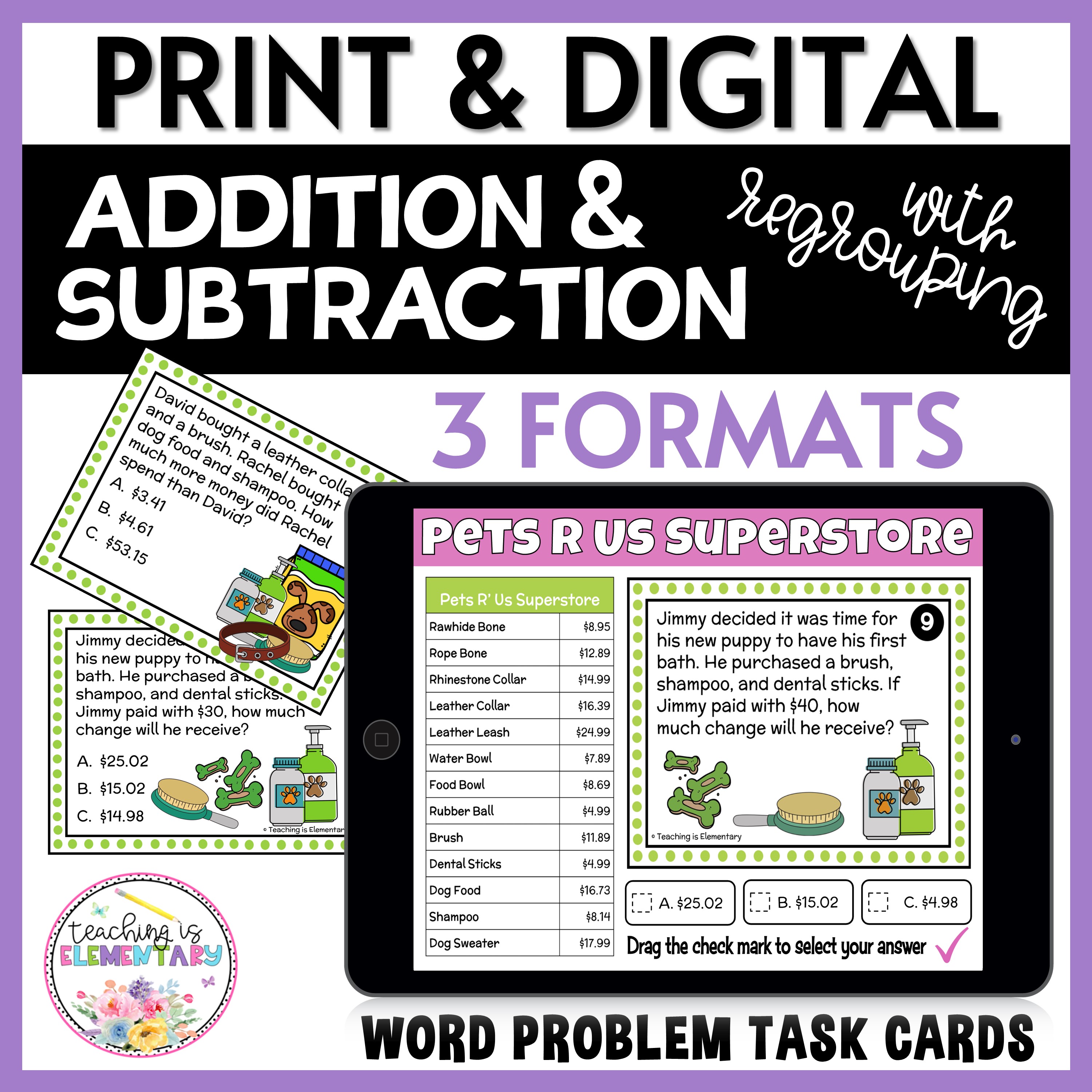 3 Digit Addition & Subtraction with Regrouping